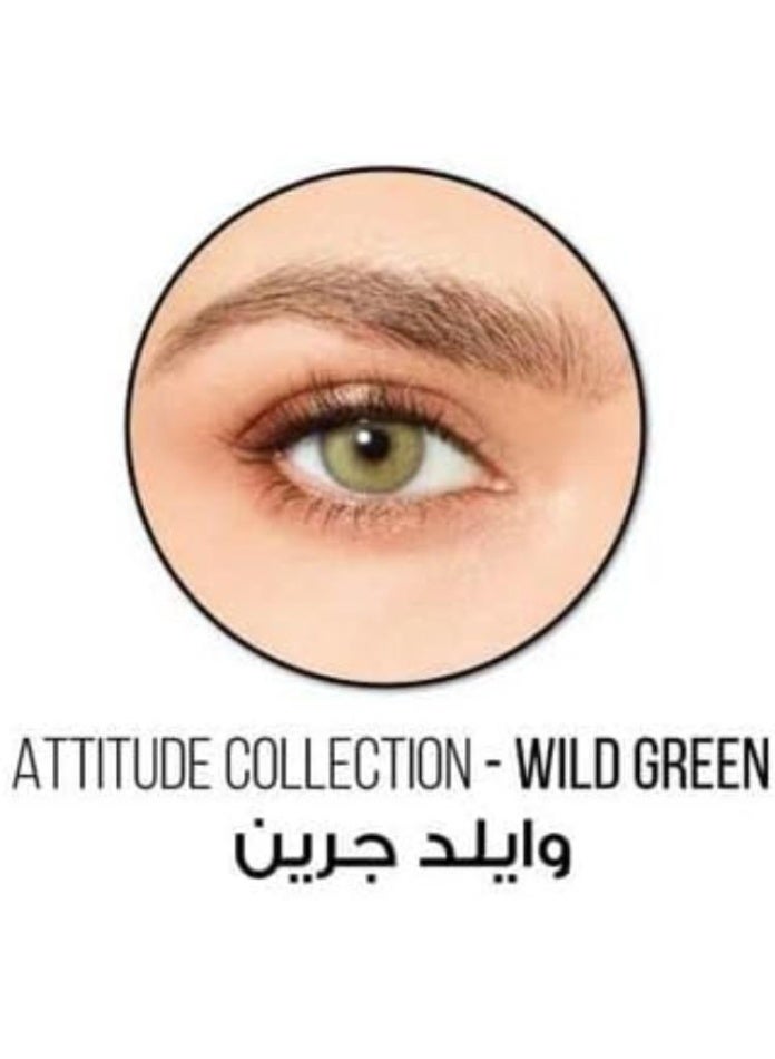 ديسيو عدسات ملونة اتيتيود لاستخدام يوم واحد من ديسيو لون أخضر وايلد - Image 1