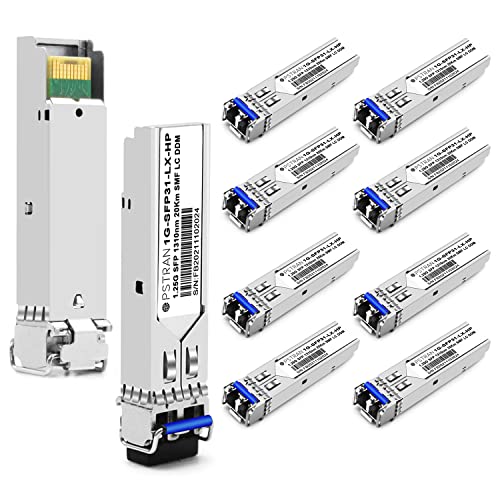 OPSTRAN 1000BASE-LX/LH SFP Optical Transceiver Module Compatible with HPE Aruba J4859D J4859DCM JL746A ProCurve J4859C J4859B J4859A 1310nm 20km DDM Duplex LC SMF 10 Pack - Image 1