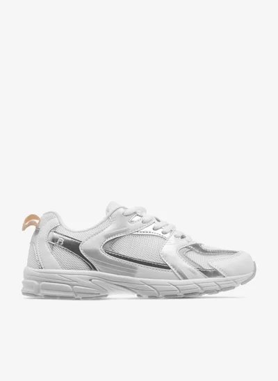 Flora Bella By Shoexpress Women's Panelled Sneakers with Lace-Up Closure