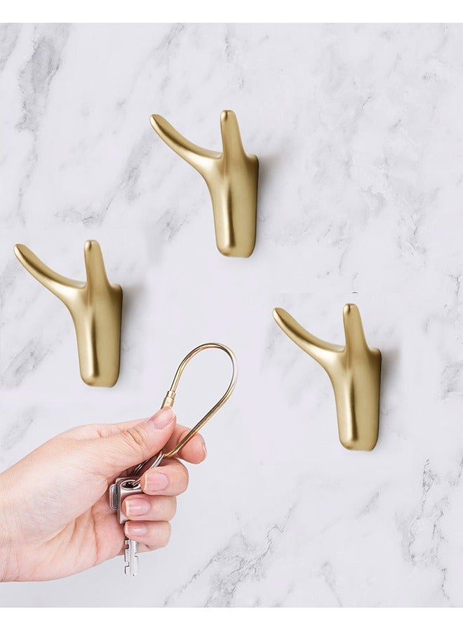 Loquat 3Pcs Hooks for Clothes, Towel Hooks, Coat Hook Cow Head Wall Hooks for Heavy Duty Door Hanger Towel Robe Clothes Cabinet Closet Sponges Hook for Bathroom Bedroom Kitchen Hotel Pool Brushed  - Image 3