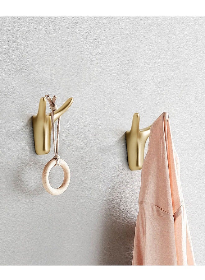 Loquat 3Pcs Hooks for Clothes, Towel Hooks, Coat Hook Cow Head Wall Hooks for Heavy Duty Door Hanger Towel Robe Clothes Cabinet Closet Sponges Hook for Bathroom Bedroom Kitchen Hotel Pool Brushed  - Image 2