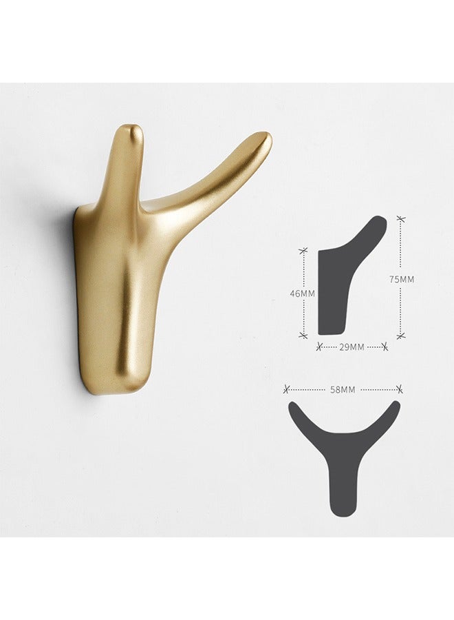 Loquat 3Pcs Hooks for Clothes, Towel Hooks, Coat Hook Cow Head Wall Hooks for Heavy Duty Door Hanger Towel Robe Clothes Cabinet Closet Sponges Hook for Bathroom Bedroom Kitchen Hotel Pool Brushed  - Image 5