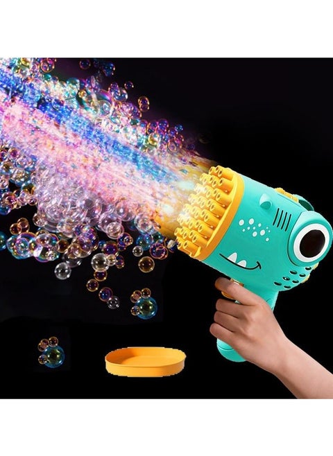 Cute dinosaur pattern 40 hole bubble machine toy (without battery and bubble solution)
