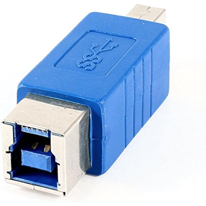 محول موصل USB 3.0 نوع B ذكر إلى نوع B أنثى فائق السرعة باللون الأزرق