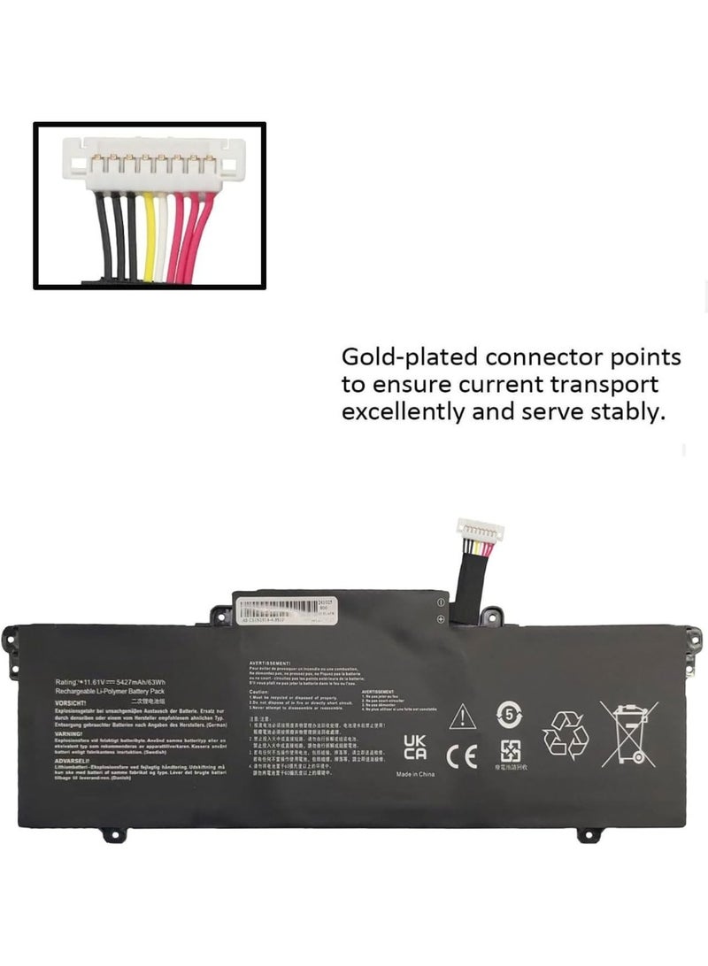 11.61V 63Wh C31N1914 Battery Compatible with ASUS ZenBook 13 UX425UG and ZenBook 14 UX435EA UX435EG UX435EAL UX435EGL UM425QA UM425UAZ UX435EA-A5007T UX433 5EG-A 5EG-A5008R UM425QA-KI072T - Image 3