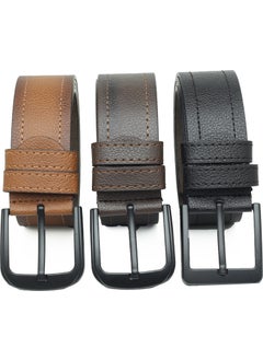 Deribond 3 Pieces Men's Belt Suitable for Jeans Canvas  - Image 1