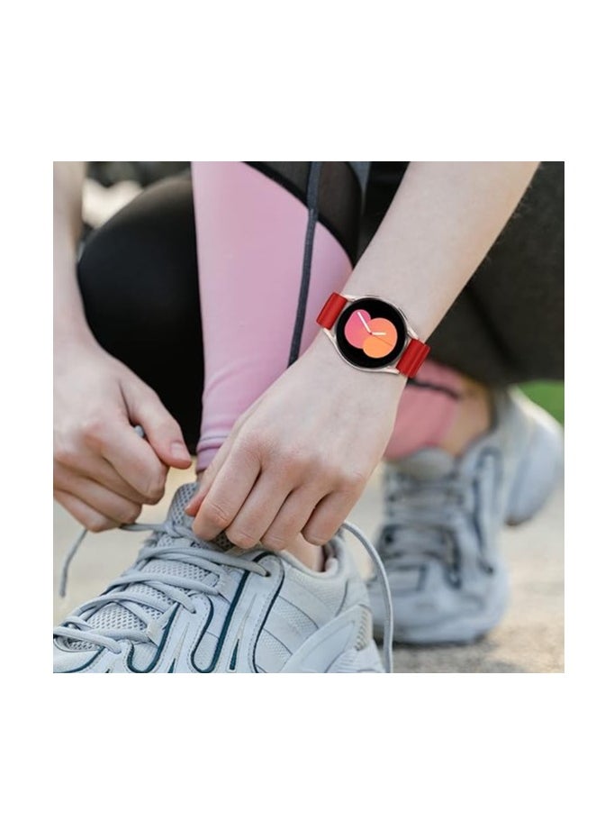 ten.tech - Ocean Silicone Band 20mm, Waterproof Soft Silicone Sport Band for Samsung Gear Sport/Samsung Watch 4/5/5 Pro/S2 Classic/Active 2 44/40mm/Amazfit GTS4/GTS3, by TenTech red - Image 1