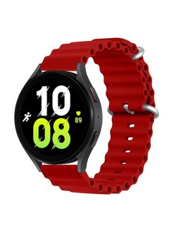 Ocean Silicone Band 20mm, Waterproof Soft Silicone Sport Band for Samsung Gear Sport/Samsung Watch 4/5/5 Pro/S2 Classic/Active 2 44/40mm/Amazfit GTS4/GTS3, by TenTech red
