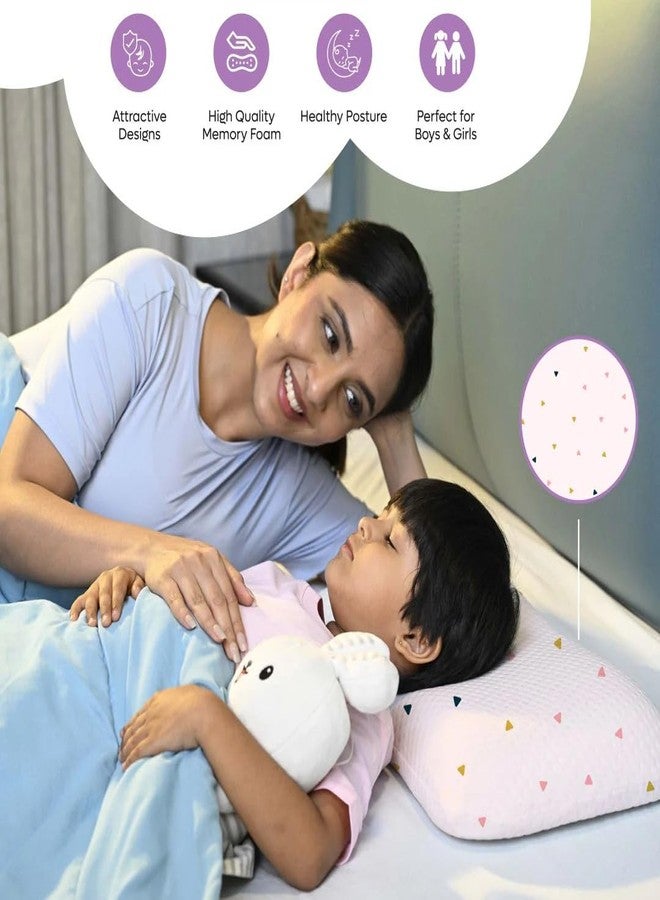 ADMIRAE Premium Memory Foam Baby & Toddler Pillow | Head,Neck & Back Support Cushion | Washable Removable Cover | Ideal for Sleeping,Reading & Resting | Age 2to9 Year | 20.5x11.5x2.5in, Tringle Print - Image 3
