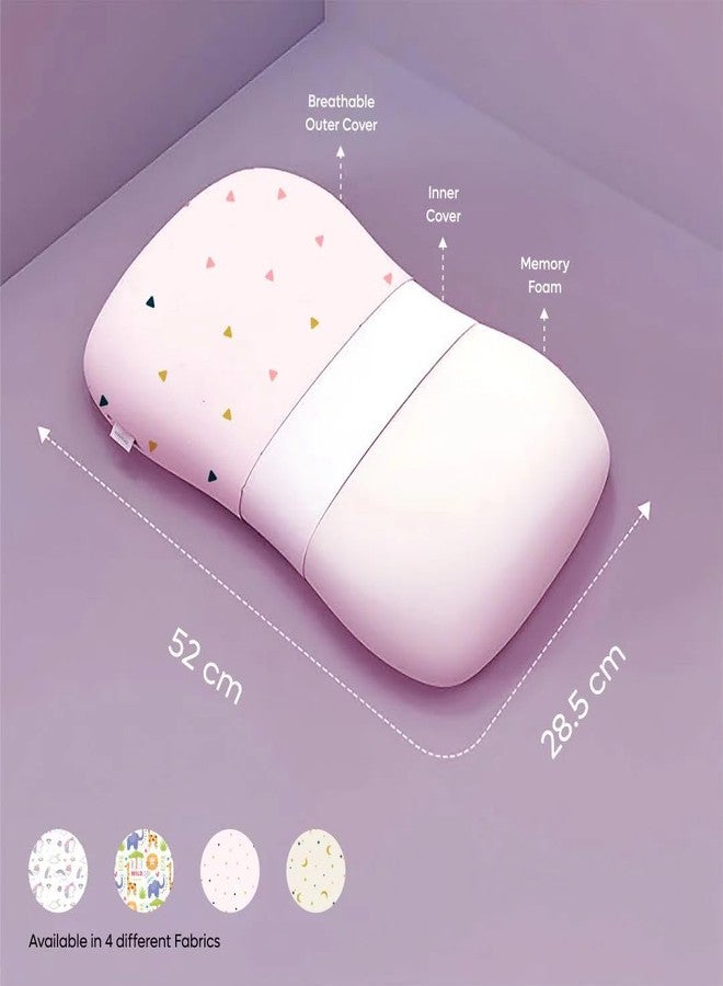 ADMIRAE Premium Memory Foam Baby & Toddler Pillow | Head,Neck & Back Support Cushion | Washable Removable Cover | Ideal for Sleeping,Reading & Resting | Age 2to9 Year | 20.5x11.5x2.5in, Tringle Print - Image 5