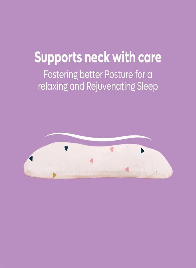 ADMIRAE Premium Memory Foam Baby & Toddler Pillow | Head,Neck & Back Support Cushion | Washable Removable Cover | Ideal for Sleeping,Reading & Resting | Age 2to9 Year | 20.5x11.5x2.5in, Tringle Print - Image 4