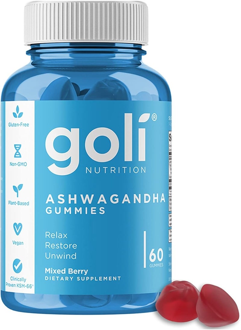 Goli - Goli KSM66 Gluten-free Mixed Berry Ashwagandha Gummies (60 Pieces) - Image 1