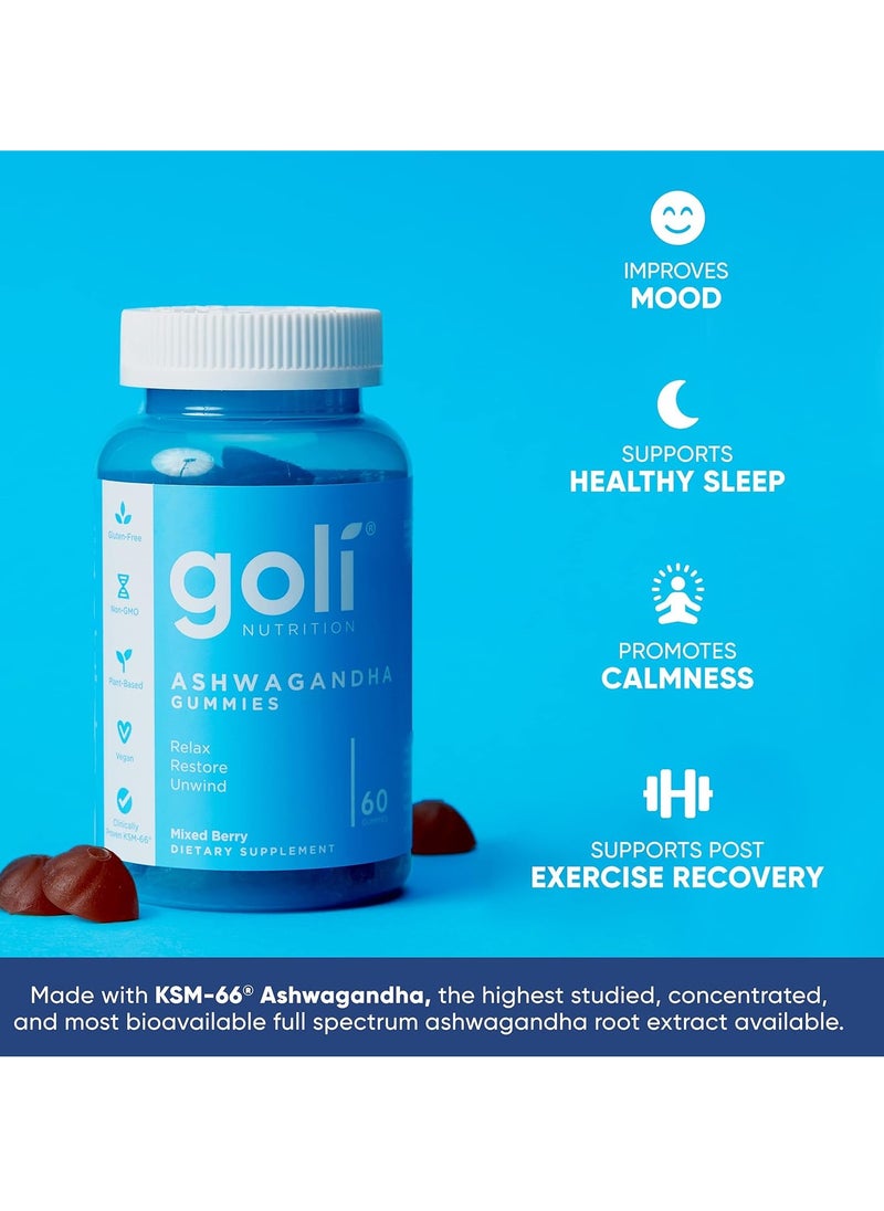 Goli - Goli KSM66 Gluten-free Mixed Berry Ashwagandha Gummies (60 Pieces) - Image 1