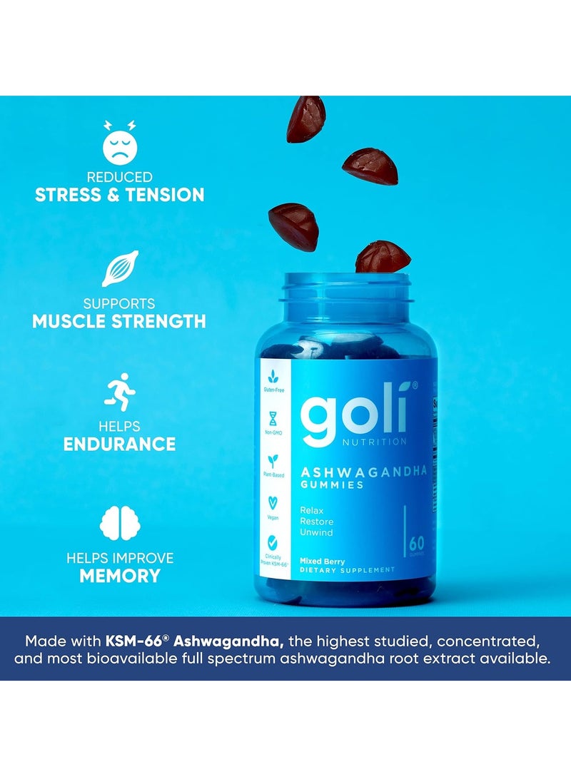 Goli - Goli KSM66 Gluten-free Mixed Berry Ashwagandha Gummies (60 Pieces) - Image 1