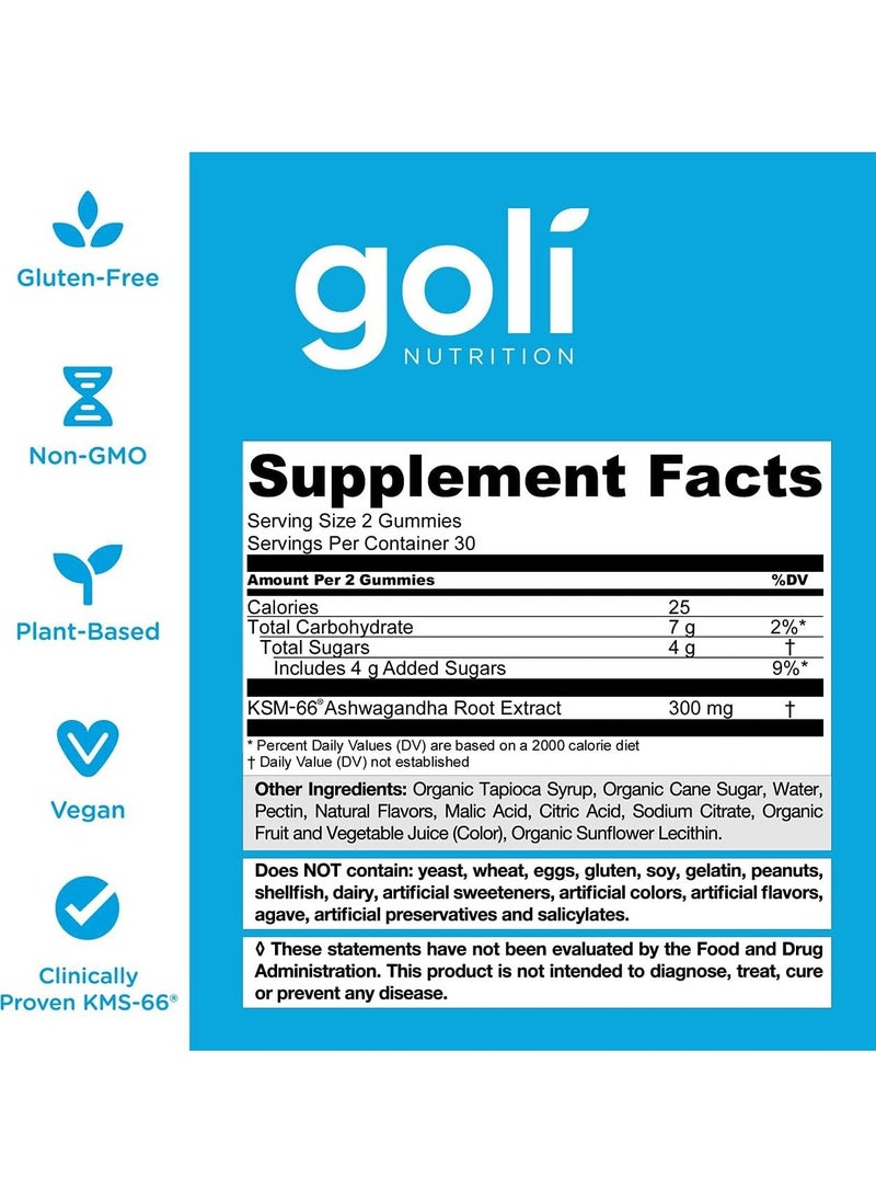 Goli - Goli KSM66 Gluten-free Mixed Berry Ashwagandha Gummies (60 Pieces) - Image 1