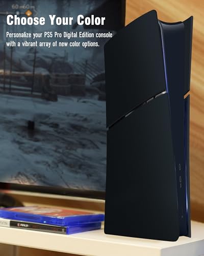 Joso Faceplate for PS5 Slim Digital Edition AntiScratch Dustproof Case Replacement Cover Skin Fit for PS5 Slim Console Digital Version Plates for PS5 Accessories Easy Installation Black - Image 3