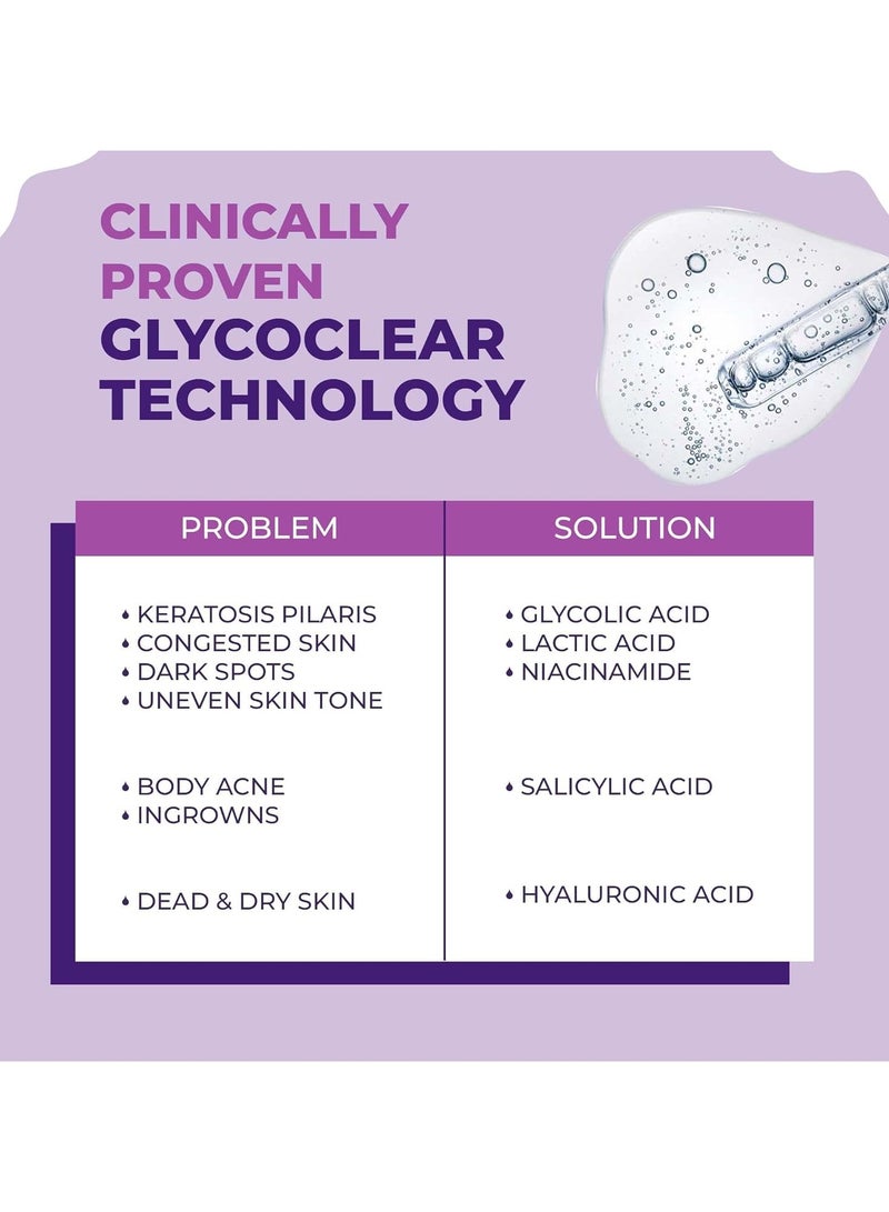 Sanfe Clear Confident Glycolic Acid Body Lotion AHA Exfoliation Rough Bumpy Skin Tan Acne Strawberry Skin Niacinamide Lactic Salicylic Acid Smooth 200ml - Image 2