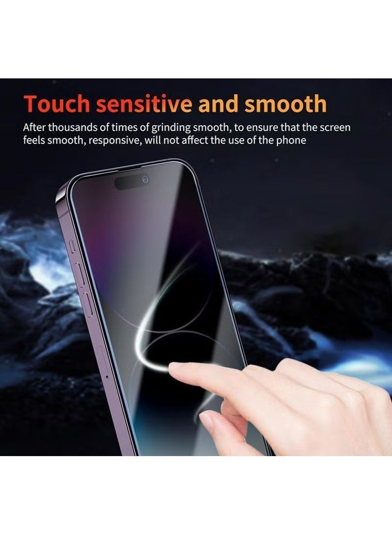 غطاء شفاف لهاتف iPhone 17، غطاء مغناطيسي شفاف للغاية مقاوم للصدمات مع واقي شاشة للخصوصية لهاتف iPhone 17 - زجاج مقوى 9H، مضاد للسقوط، مضاد لبصمات الأصابع، شفاف 2.5D HDBundle - Image 5