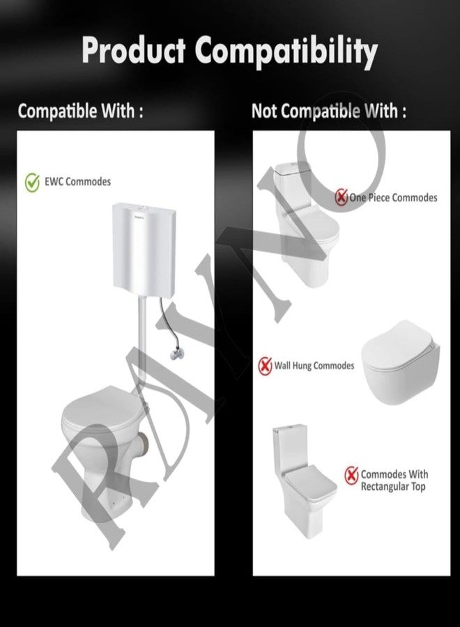 RAYNO Toilet Seat Cover Set - Durable Toilet Seat Cover | Fits Most Standard EWC Commodes | Premium Finish - Image 3