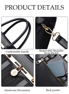 DUNISO Women's Vintage Tote Bag Handbags with Large Capacity Faux Leather Shoulder Bag Ladies Fashion Designer Satchel Crossbody Bag with Detachable Strap for Ladies  - Image 5