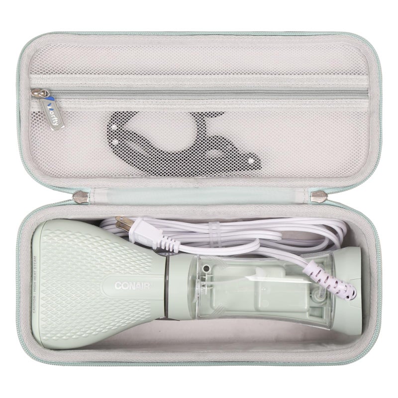 Hard Travel Carrying Case for Conair Handheld Garment Steamer Mint Green Portable Storage Case fits for Conair Small Size Travel Steamer with Dual Voltage for Worldwide UseCase Only