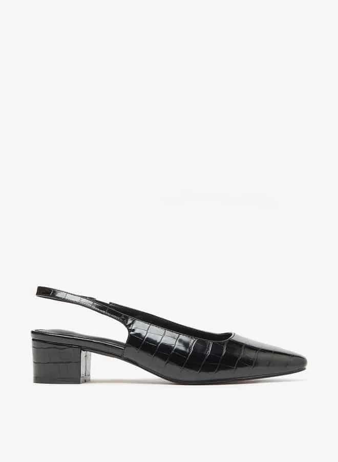 فلورا بيلا من شو إكسبرس Women Textured Slingback Mules with Block Heels