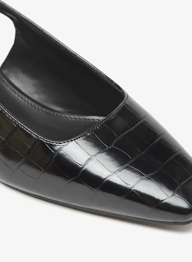 فلورا بيلا من شو إكسبرس Women Textured Slingback Mules with Block Heels