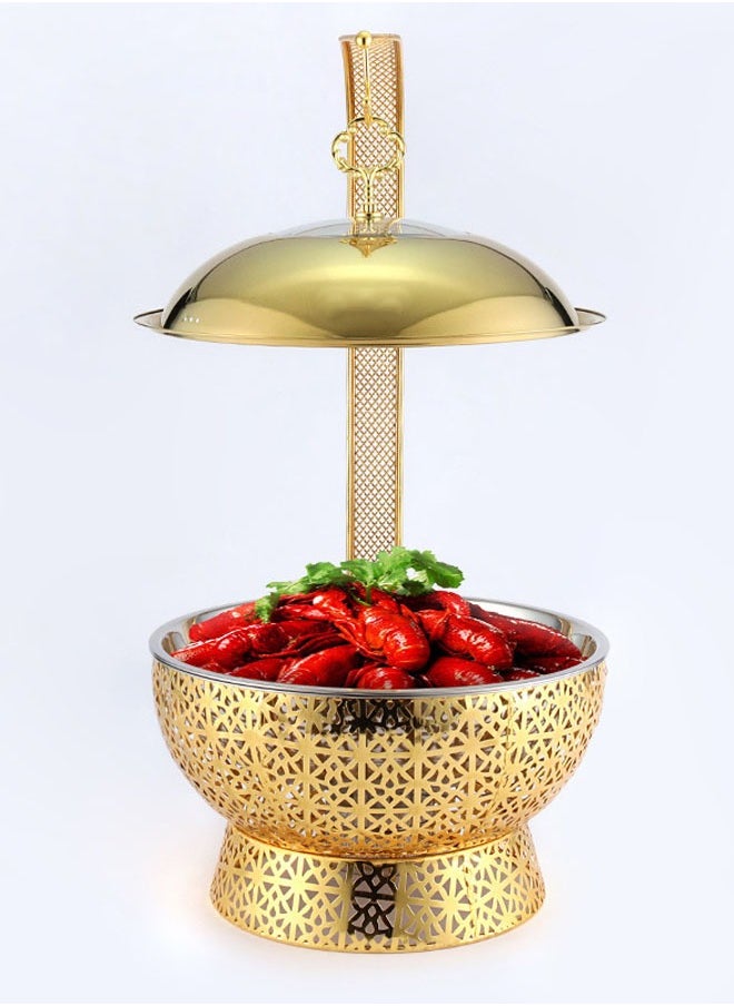 KLNAMAEAAN - Stainless Steel Buffet Chafing Dish Food Warmer and Heater 8.0L Golden colour - Image 1