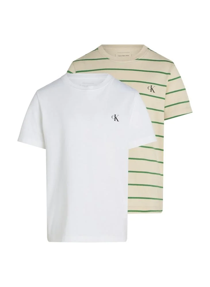 Calvin Klein Jeans Youth 2 Pack Striped T-Shirts