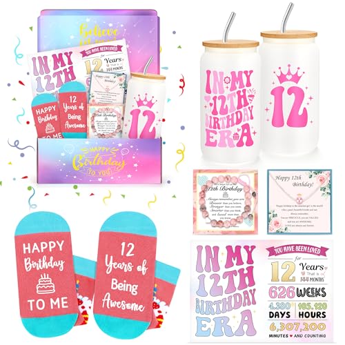 Launrada 12 Year Old Girl Birthday Gifts for 12 Year Old Girl Gift Trendy Stuff 12th Birthday Gifts for Girls Age 12 Gift Ideas Cool Things Present for Tweens, Teen Girls Happy 12th Decoration Accessories - Image 1