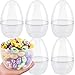 Restroma 5 Pack 10 Inch Giant Clear Easter Eggs Jumbo Plastic Easter Eggs Large Fillable Transparent Easter Eggs Empty for Egg Hunt Supplies Easter Basket Goodies - Image 2