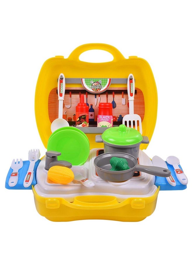 سمارت كرافت - مجموعة أدوات الطهي Ultimate Kid Chef Bring Along Kitchen (27 قطعة) - متعددة الألوان (صنع في الهند) - Image 1