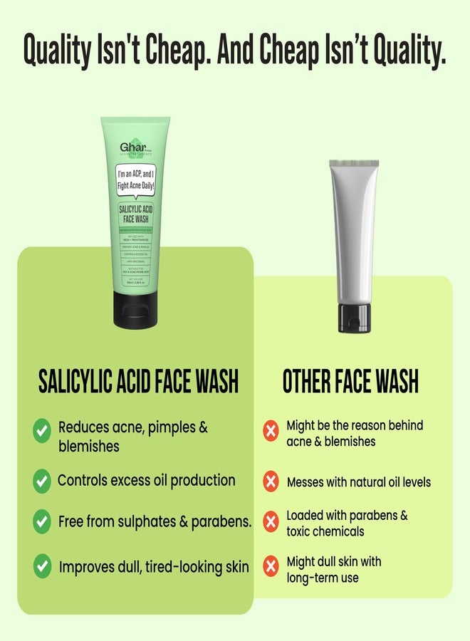 صابون الغار غسول للوجه بحمض الساليسيليك للبشرة الدهنية والمعرضة لحب الشباب 100 مل | مع النيم للتحكم في إفراز الزيوت وعلاج البثور | تركيبة تنظيف عميق ومضادة لحب الشباب | للرجال والنساء - Image 5