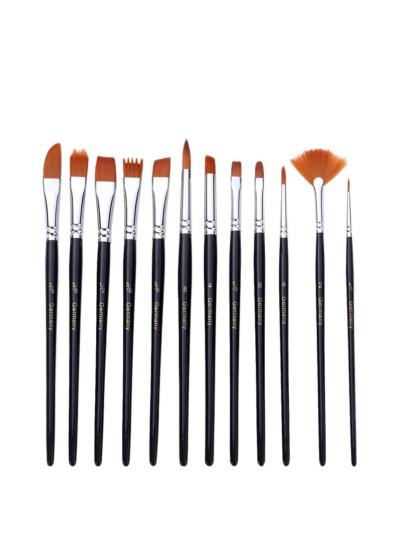 Watercolor Brushes Professional Paint Brush Set for Artists, Different Sizes with Flat, Round Pointed Soft Nylon Hair Brushes for Acrylic, Watercolor, Oil and Gouache Painting - Image 3