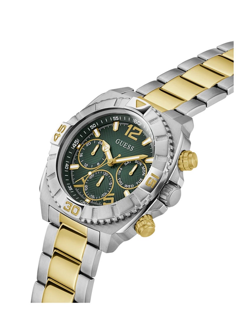 GUESS Mens Quartz Two Tone Multi-function Sratinless Steel Watch GW0800G1 - 44mm - Image 3