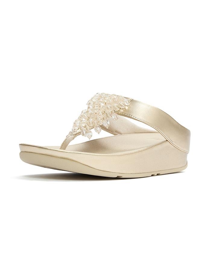 FitFlop RUMBA METALLIC BEADED TOE-POST SANDALS - Image 4