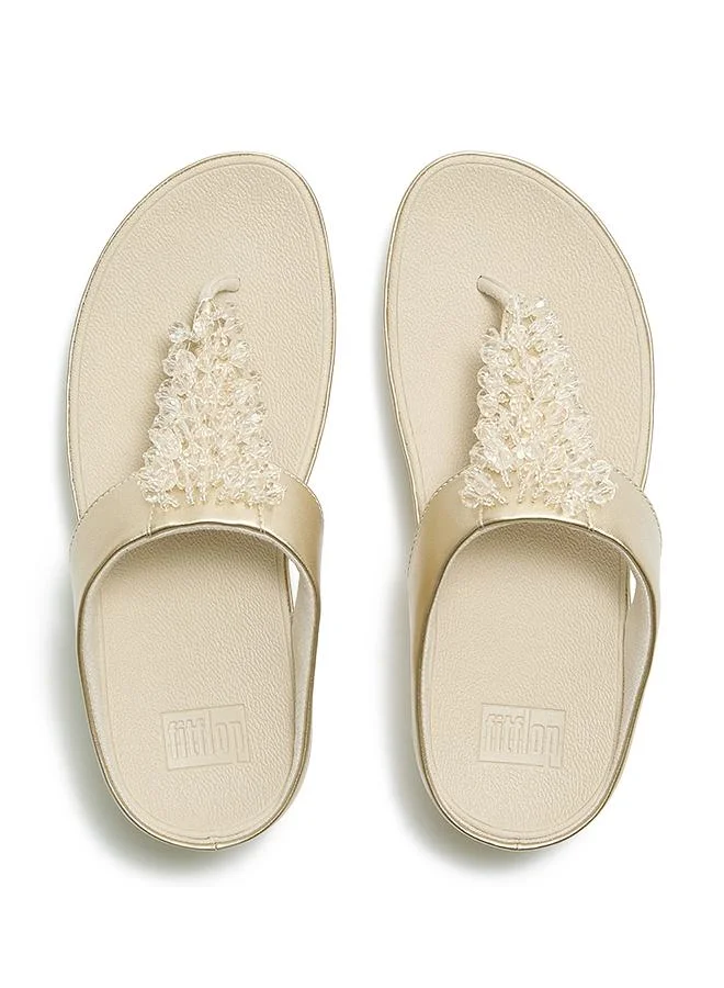 فيت فلوب RUMBA METALLIC BEADED TOE-POST SANDALS