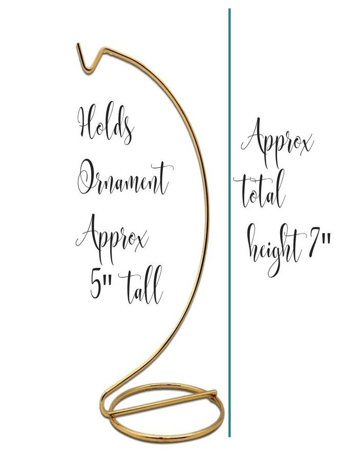 بانبيري ديزاينز حوامل عرض زينة عيد الميلاد الذهبية من بانبيري ديزاينز - للمجوهرات - حامل عرض للأحواض الزجاجية - معدن نحاسي أملس - ارتفاع 7 بوصات، ارتفاع تعليق داخلي 5 بوصات - ملحق حرفي - مجموعة من 6 قطع - Image 3
