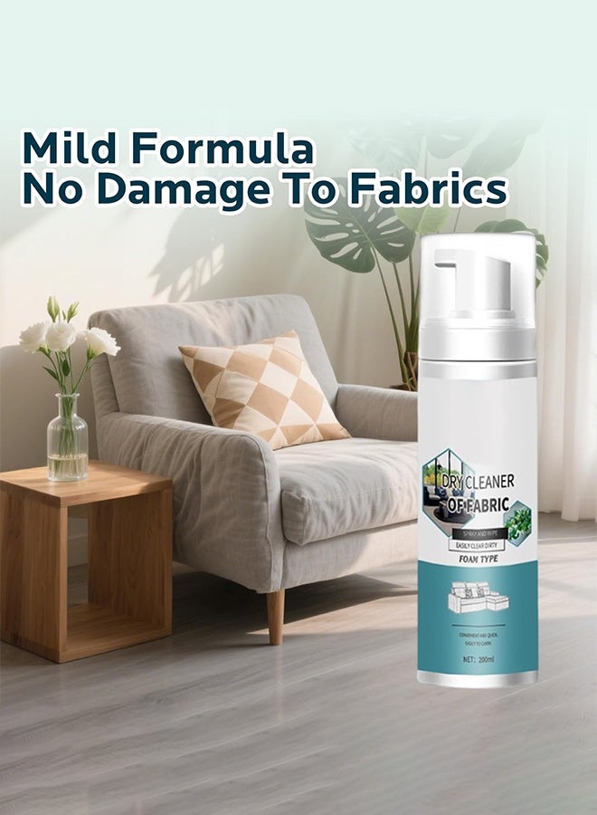بخاخ مزيل بقع الأقمشة، عامل تنظيف جاف، 200 مل، للأريكة والسجاد والملابس، صديق للبيئة، تركيبة لا تحتاج إلى غسيل - Image 4