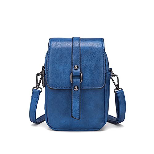 My Friday myfriday Vintage Crossbody Phone Bag for Women, Small Leather Shoulder Purse and Handbag with Tassel&Rivet Decoration - Image 1
