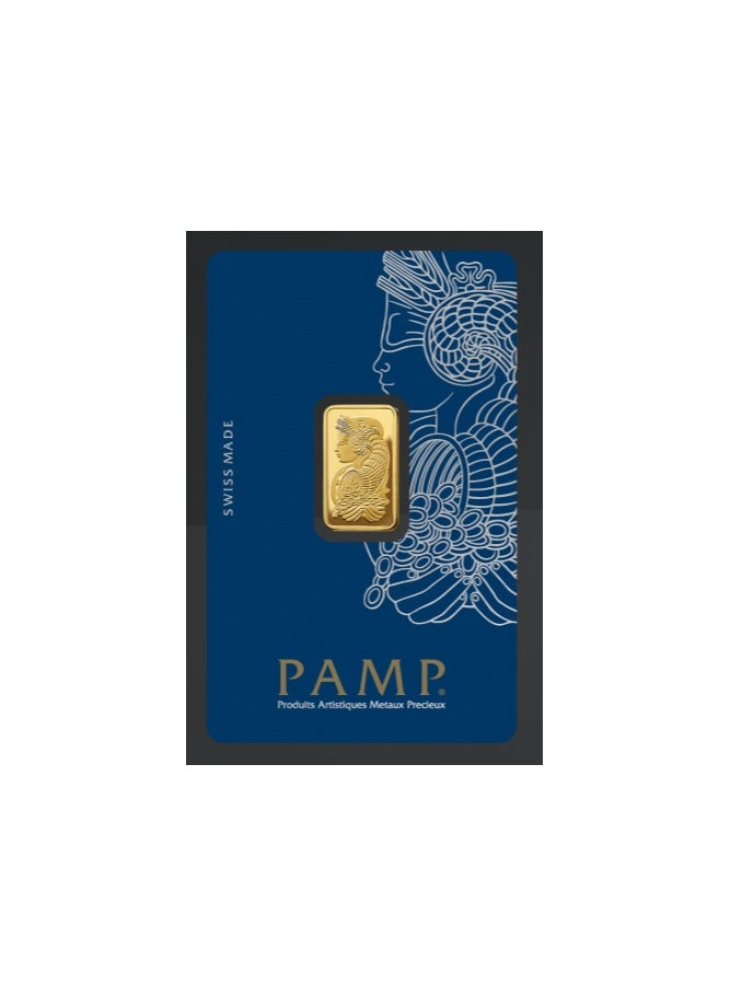 PAMP CKS Suisse Pamp 5 Gram 24k Gold Bar - 5 Grams Gold Bar 24KT 999.9 Purity  - Image 1