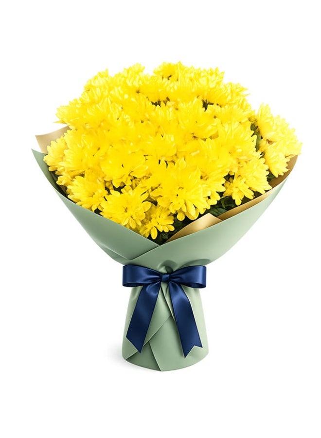 Chrysanthemum , Yellow - 08 stems, Kenya