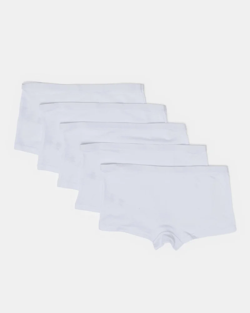 Redtag Senior Girls Assorted 5-Piece Boxer Brief Pack
