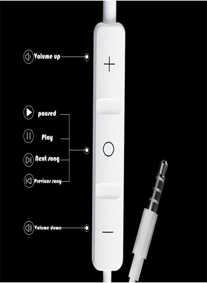 Generic - 3.5mm Headphones Stereo Wired in-Earphone with Spiral Protector and Mic & Volume Control, Noise Isolating - Image 1