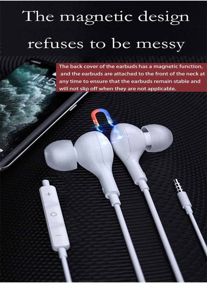 Generic - 3.5mm Headphones Stereo Wired in-Earphone with Spiral Protector and Mic & Volume Control, Noise Isolating - Image 1