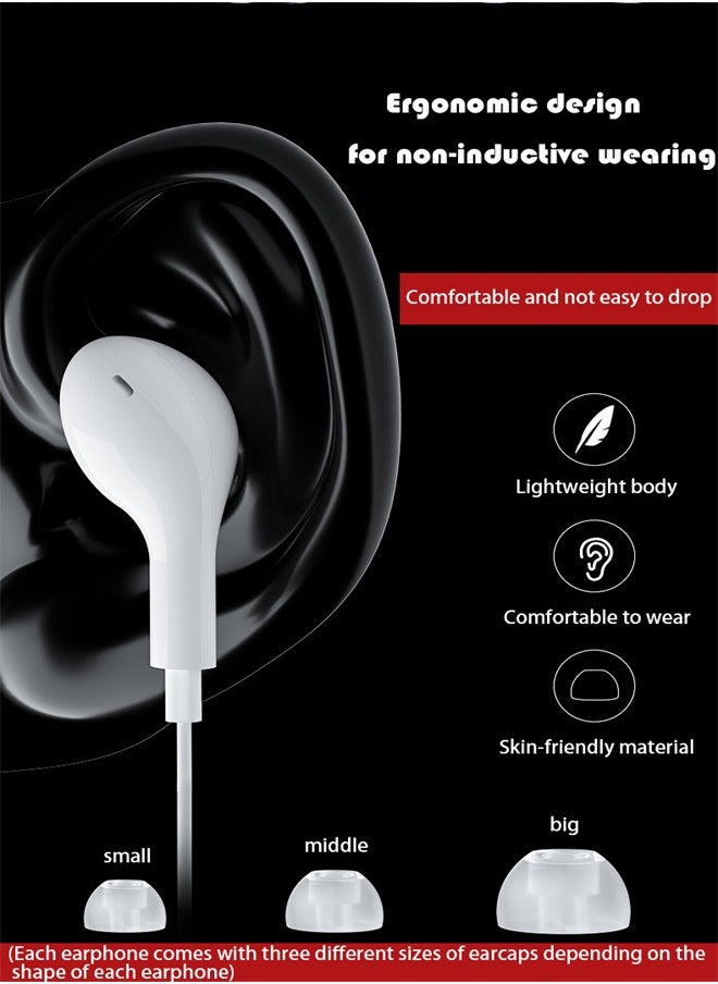 Generic - 3.5mm Headphones Stereo Wired in-Earphone with Spiral Protector and Mic & Volume Control, Noise Isolating - Image 1