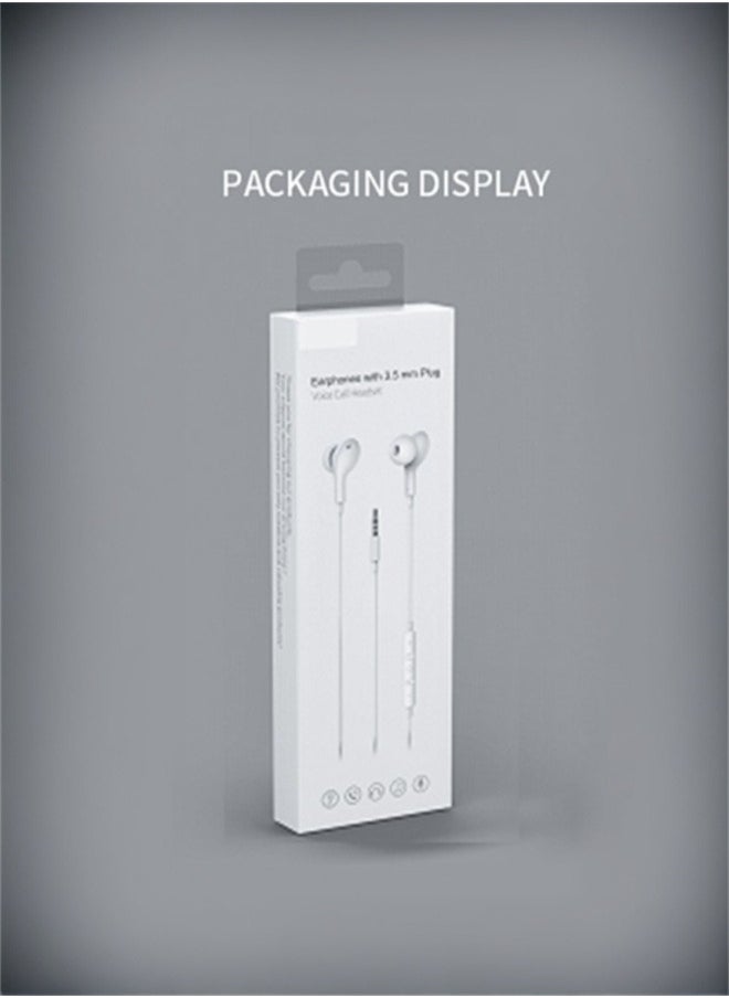 Generic - 3.5mm Headphones Stereo Wired in-Earphone with Spiral Protector and Mic & Volume Control, Noise Isolating - Image 1