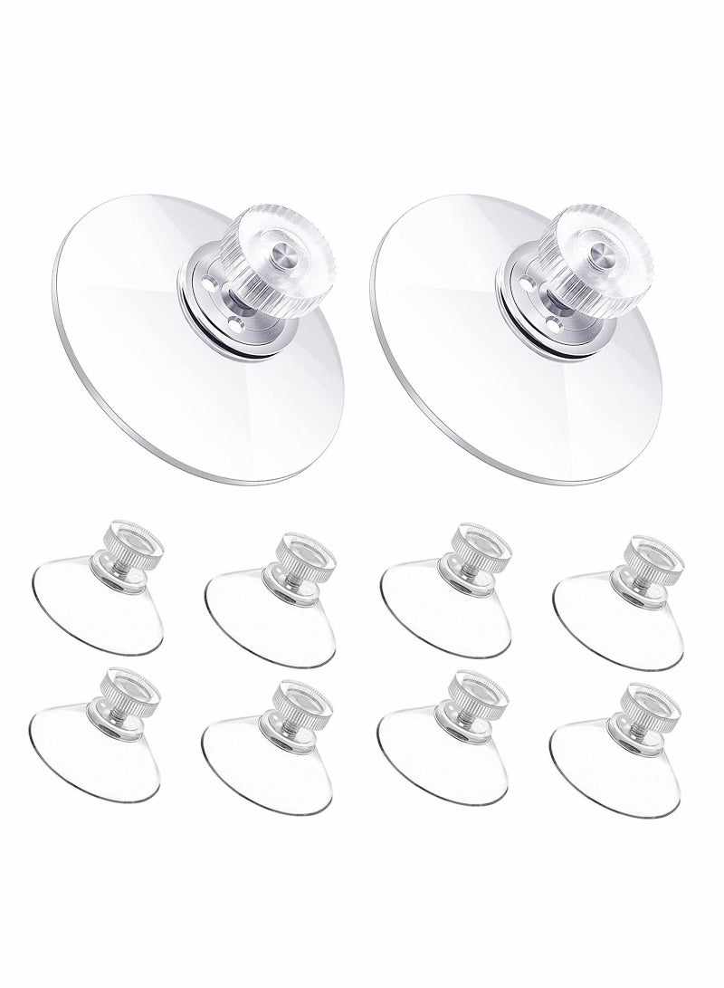 10pcs Suction Cup Glass Suction Pads 40mm Clear PVC Strong Sucker Holder with Screw Nut for Car Shade Cloth Bathroom Wall Door Window - Image 1