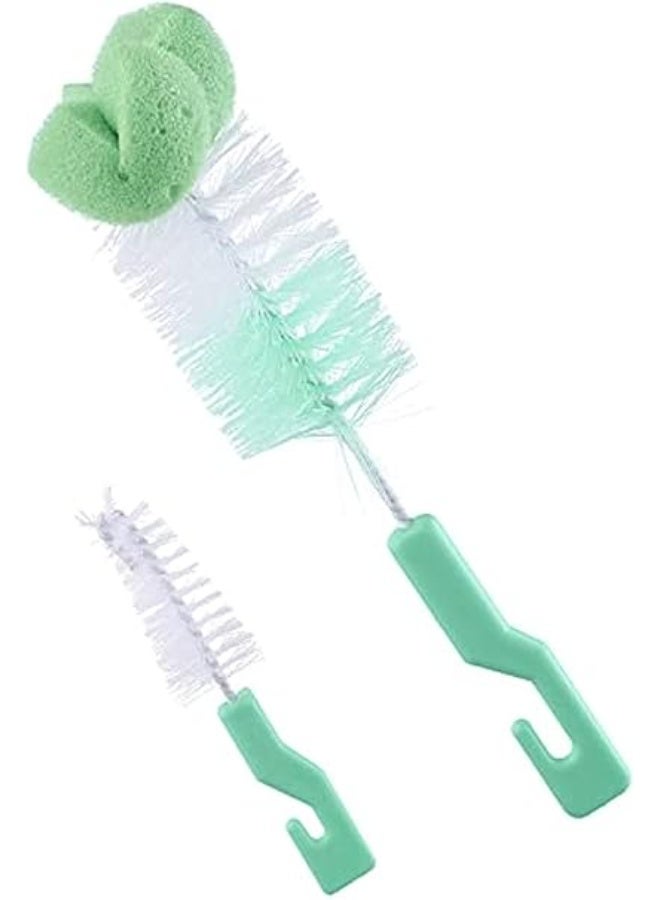 Imported baby bottle brush set consisting of 4 different colored pieces for cleaning baby bottles and cups. - Image 3