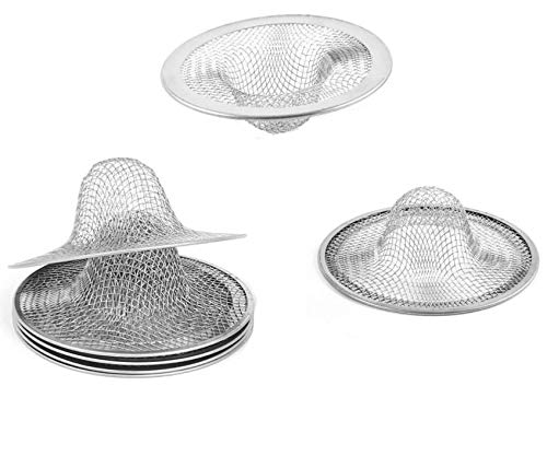 LASSUM 4 PCS Mesh Metal Sink Strainer Kitchen Bathroom Basin Sink Drain Strainer 2 x 079